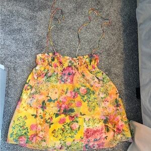 Floral Yellow Mini Dress
